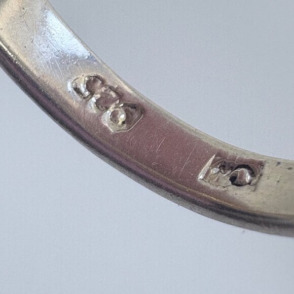 VTG Solid Sterling Silver 925 Peace Mind Body Spirit 4mm Band RIng Size 7.5 - Picture 5 of 9